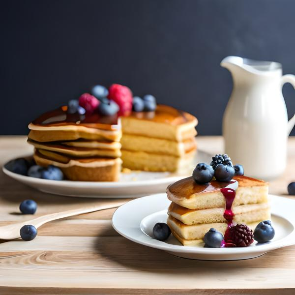 Fluffy buttermilk pancakes without buttermilk - delicious breakfast recipe